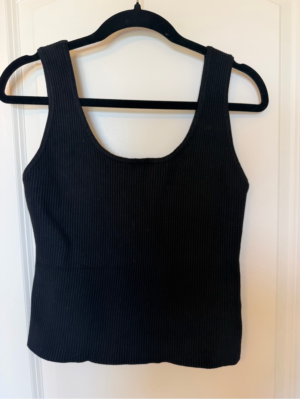 Black Ribbed Tank Top